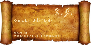 Kurutz Jákob névjegykártya